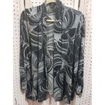 Travelers by Chico's Geometric Print Long Sleeve Mock Neck Top Size 3 Black Photo 1