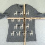 J.Crew Wool Llama Alpaca Jeweled‎ Embellished Sweater Womens S Small Gray Photo 10