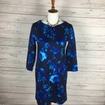 Daisy Fuentes Daisy Fuentes Floral Print Stretch 3/4 Sleeve Shift Dress Contemporary Size S Photo 4