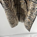 OPT Boho Paisley Print Long Sleeve Tiered Midi Dress Peasant Prairie Ruffle M Green Size M Photo 6