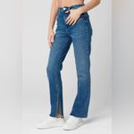 BLANK NYC  The Lexington Slim Straight Split Leg High Rise Jeans Photo 14
