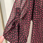 Torrid  Blouse sheer black‎ with pink kiss lips Photo 1