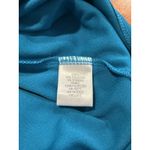 Dana Buchman Teal Lace Overlay Knit Top XL Short Sleeve Crew Neck Shirt Career Photo 7