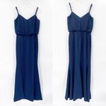Dress the Population Gracelyn Midnight Blue Leg Slit Sleeveless Maxi Dress M Photo 1