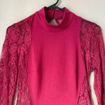 Tobi  sz M red Crimson‎ lace cut out long sleeve mini dress Photo 4