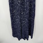 American Vintage Vintage Dress Size Small Fish Navy Blue Keyhole Wrap Neck Polyester Midi/Maxi Photo 10