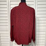 Worthington Vintage 90s  Red Black Abstract Button Blouse Photo 1