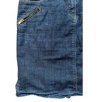 Moschino Love  Denim Mini Skirt Stretchy Blue Jeans Skirt Size L 36" Waist Photo 7