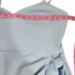 French Connection Womens Whisper V Neck Mini Dress Blue Faux Wrap Size 10 M Photo 7