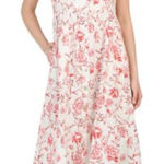 Cynthia Rowley  100% Linen Button Front Floral Dress Size 6 Photo 0