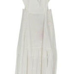 Hello Molly Womens Shirred Strappy Open Back Maxi Dress White Size Medium NWT Photo 0