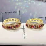 14k gold polished Rainbow hoops Photo 1