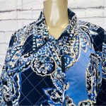 Chico's  1 Blazer Quilted Long Sleeve Paisley jacket size 2 Photo 1