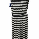 Fever Striped Maxi Dress, Gray, Black, Large Photo 1