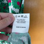 HVN Matilda Appliqued Floral Print Voile Silk Chiffon Midi Dress Green Size 6 Photo 8