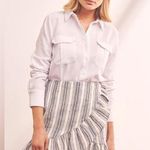 The Fifth Label  Guide Stripe Skirt in Navy With Ivory Size Small Photo 0