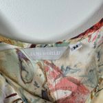 Jams World Midi Dress Women M Tropical Leaf Printed Marble Fern Pockets Boho Photo 5