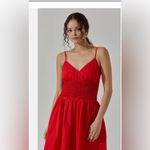 ASTR Red Spaghetti Strap Sundress for Weddings Photo 2