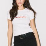 Remington Red and White Fitted Short Sleeve Tee Photo 0