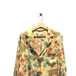 Wilfred Free Briona Tie Dye Button Down Shirt Yellow Size L Boho Minimalist Cute Green Size L Photo 5