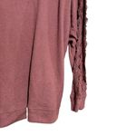 Democracy Sweater Womens Extra Large XL Orange Lace Inset Sleeves Pullover Photo 3