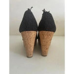 Nine West CLEARANCE Women's  Black Crochet Wedge Cork‎ Heels Size 7.5M GUC Photo 6