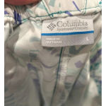 Columbia PFG Women’s Large Pull On Shorts Elastic Waist Tie Front Purple Teal Photo 6