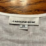 Caroline Rose 100% Linen Sleeveless White Blouse Size XS Made in USA Photo 2
