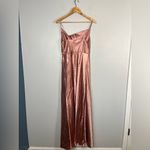 Birdy Grey  Lisa Dress in Shiny Satin Desert Rose size small maxi dress Photo 6