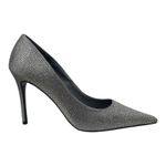 Mango  Rhinestone Embellished Pointed Toe Satin Heel Pump Gray Size 39/ 8.5 Photo 1