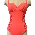 a.n.a  Swimsuit One Piece Orange Bustier Strapless 6 Photo 0