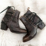 Bed Stu  | Blaire Cobbler Series Ankle Boots Women Distressed Lace Brown | 9.5 Photo 0