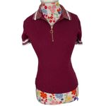 Candie's Burgundy Glitter Polo  Photo 0