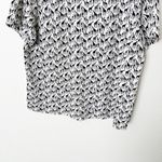 J.Crew [] Black White Giraffe Novelty Print Short Sleeve Round Neck Blouse Sz XL Photo 7