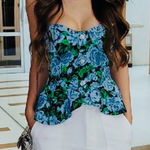 ZARA  RUFFLED JACQUARD TOP Photo 0