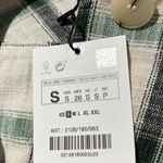 ZARA NWT  Plaid Overshirt Jacket Green Cream Relax Fit Bloggers Fav S Photo 6