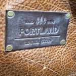 Portland Leather Classic Tote Bag Pebbled Nutmeg w Tassel Charm Brown Photo 3