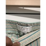 Ann Taylor ✨  Loft Ankle Pants Women Petite 4P Multi Stripe‎ 98% Cotton Cropped Photo 2