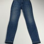 AYR  The Riser Skinny High Rise Ankle Jeans Raw Hem Neon Jupiter Wash Size 27 Photo 15