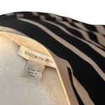 Boston Proper  Striped Tie-Waist Top Size M Black & Beige Long Sleeve Knit‎ Photo 5