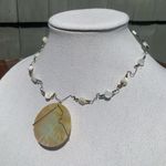 None Mother of Pearl Seashell Wire Necklace Photo 6