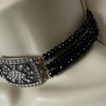 Y2K Vintage Antique Buckle/Beaded Choker Black Photo 3