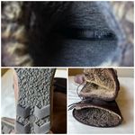 Eric Michael Eric‎ Michael Two-Tone Leather Knee High Boots 39 Fur Lined Wedge Heel Photo 8