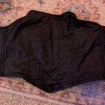 Edikted  Black Leather Corset Top Photo 0