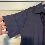 easel  Linen utility Shirt Dress small NWT navy Photo 5