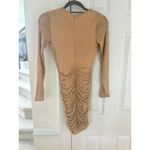 Oh Polly  Nude Beige Rhinestone Embellished Cut Out Ruched Corset Mini Dress Photo 2