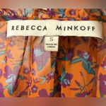 Rebecca Minkoff Beautiful Flowy Orange Balloon Sheer Sleeve Tassel Shirt Small Photo 3