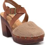 Kork-Ease KORKS Wendy Faux Fur Taupe Rust Brown Clog Heels Size 10 NWT Photo 0