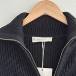 Everlane The Full Zip Sweater in Everyday Cotton in Black, Size Small Photo 7