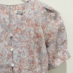 SNIDEL Floral Printed Button‎ Down Midi Dress Gray Size 4 Photo 7